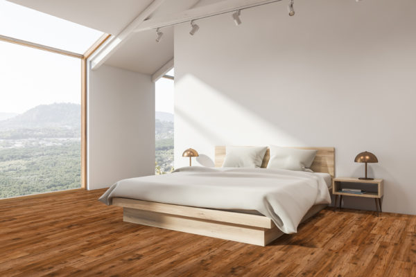 Eastern Laminate Vista Plus Wood Laminate Room Scene With Sierra Swatch On It