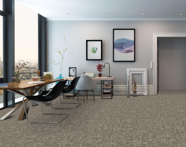 At Office Tile Decades Sandstone Carpet Room Scene